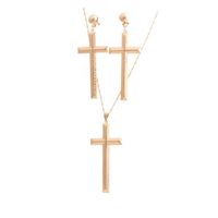 komplet, duże krzyże, motyw grecki 85