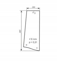 szyba tylna narożnikowa Massey Ferguson 3115, 3120, 3125, 3610, 3630, 3635
