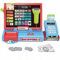 DUŻA KASA FISKALNA Sklepowa DLA DZIECI KALKULATOR Skaner DŹWIĘK MATADI AKC