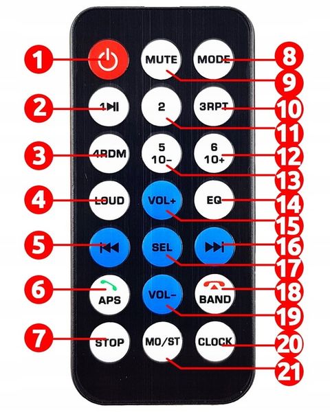RADIO SAMOCHODOWE 1DIN ZASILANIE 24V BT USB SD AUX zdjęcie 12