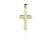 Pozłacany srebrny krzyżyk krzyż cyrkonia cyrkonie srebro 925 Z0802CG_W