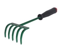 grabki uniwersalne 10cm 5 zębne metalowe z trzonkiem metalowym 25cm i