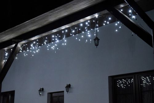 SOPLE FLASH 500 LED ZEWNĘTRZNE BIAŁE ZIMNE CHOINKOWE lampki z Flashem na Arena.pl
