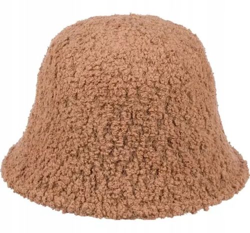 BUCKET HAT KAPELUSZ JESIEŃ ZIMA WIOSNA BOUCLE BUKLA BARANEK BEAR KOL 3006 na Arena.pl