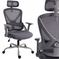 FOTEL BIUROWY ERGONOMICZNY OBROTOWY REGULOWANE PODŁOKIETNIK KRZESŁO