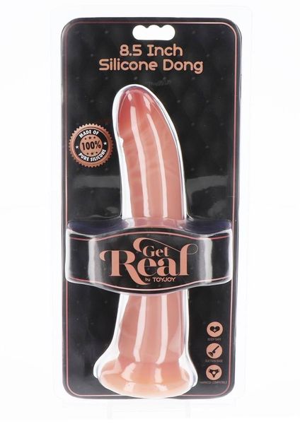 Długie Cieliste Dildo Z Przyssawką - Silicone Dong 8.5" 21,5Cm zdjęcie 6