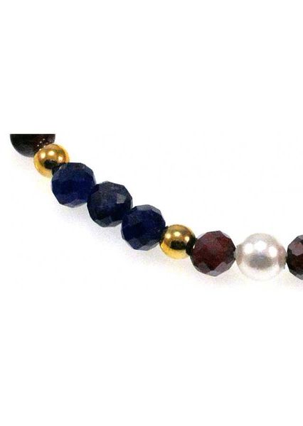 Bransoletka Lapis Granat 925 zdjęcie 2