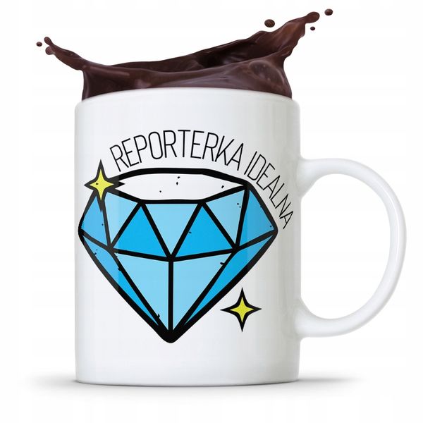 Kubek Dziennikarza Reportera Reporterka Idealna Z Nadrukiem Ze Zdjęciem zdjęcie 1