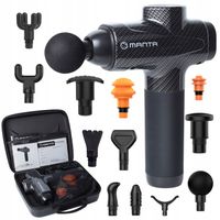 PISTOLET DO MASAŻU MASAŻER CIAŁA PLECÓW MIĘŚNI MASSAGE GUN KPL 12 EL. MANTA