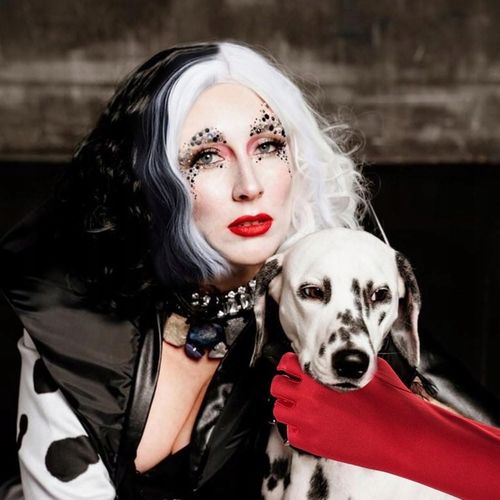 STRÓJ PRZEBRANIE DAMSKIE CRUELLA DE MON KOSTIUM FILMOWY 6el HALLOWEEN na Arena.pl