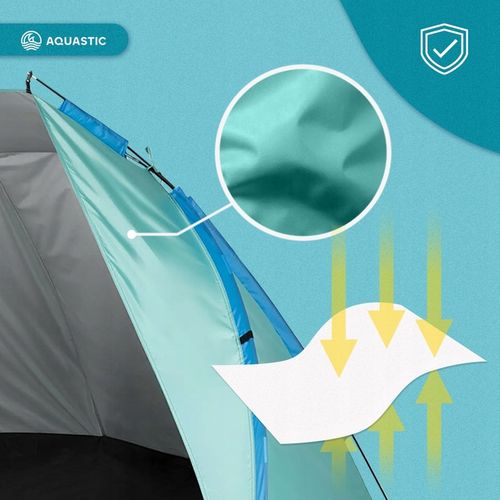 Namiot plażowy AQUASTIC Concielo turkusowy OS UPF 50+ Ochrona przed słońcem na Arena.pl