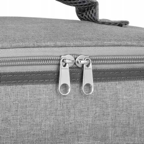 SOLIDNA TORBA TERMICZNA NA LUNCH PIKNIK 2 KOMORY + KIESZENIE PASEK SZARA na Arena.pl