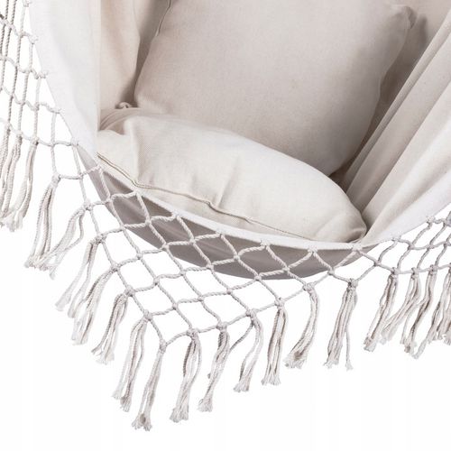 FOTEL WISZĄCY krzesło BRAZYLIJSKIE hamak 2X PODUSZKI huśtawka KOKON na Arena.pl