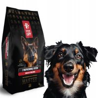 Sucha karma z ryżem, wołowiną i wieprzowiną dla psa Cztery Łapy MASTER 10kg