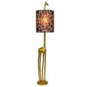 Stojąca LAMPA podłogowa EXTRAVAGANZA MISS TALL 10706/81/02 Lucide abażurowa OPRAWA cętki żyrafa złota brązowa
