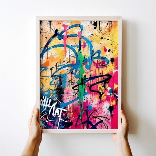 Plakat graffiti ściana abstrakcja 61x91 cm na Arena.pl