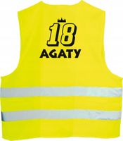 KAMIZELKA ODBLASKOWA z nadrukiem 18 AGATY