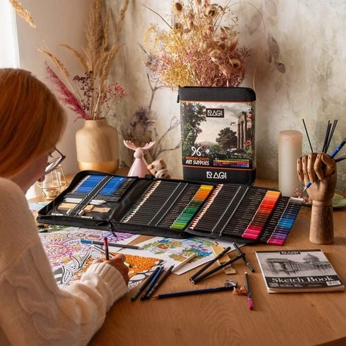 Zestaw Kredek Ołówkowych ARTYSTYCZNE PROFESJONALNE 100 Elementów na Arena.pl