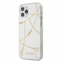 2 x ETUI GUESS GOLD CHAIN KOLEKCJA BIAŁY CASE DO IPHONE 12 PRO MAX