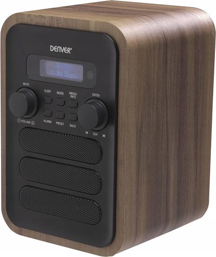 Radio sieciowe cyfrowe DAB+, FM Denver DAB-48 BLUETOOTH BUDZIK Szaro-Brązow na Arena.pl