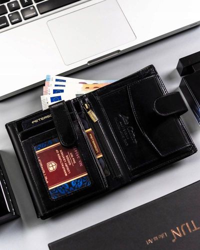 skórzany portfel męski na zatrzask - peterson na Arena.pl