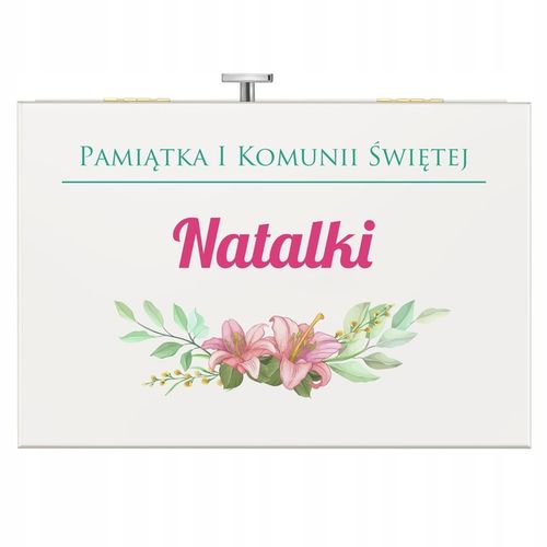 Pamiątka Komunii Świętej Prezent Komunia Szkatułka Pozytywka z Szufladką na Arena.pl
