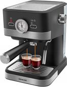 Ekspres do kawy Ciśnieniowy Kolbowy Sencor 1050W 20bar + Spieniacz mleka