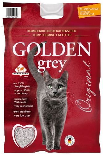 Wydajny żwirek bentonitowy o zapachu pudru dla niemowląt - Golden Grey 14kg na Arena.pl