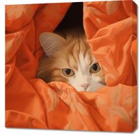 Obraz 70x70cm Ukryty Kot