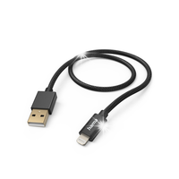 Kabel HAMA Ładujący/data Fabric USB-A - Lightning 1.5m Czarny