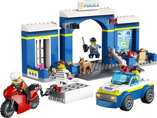 LEGO City Policja Posterunek Radiowóz Motor + Remiza Strażacka Łatwe Klocki na Arena.pl