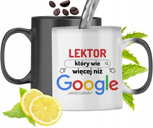 Kubek Magiczny Dla Lektora Zmieniający Kolor Z Nadrukiem Ze Zdjęciem na Arena.pl