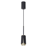 Flower Czarny Złoty Lampa Wisząca 1xGU10