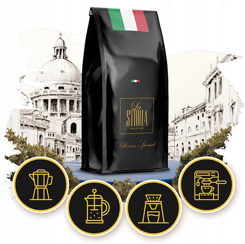 Kawa ziarnista 1kg LA STORIA Sellezione Speciale 100% Arabica Świeżo Palona na Arena.pl