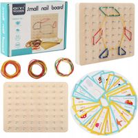 Układanka gumkami edukacyjna drewniana tablica kreatywna sorter 3+ MA-078