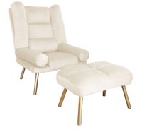 FOTEL TOKIO ROZKŁADANY Z PODNÓŻKIEM N. ZŁOTA MG50