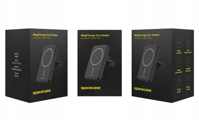 Spacecase Car Holder Magcharge Wm1B Black zdjęcie 15