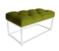 Ławka CHESTERFIELD LOFT podstawa biała pufa podnóżek BL75