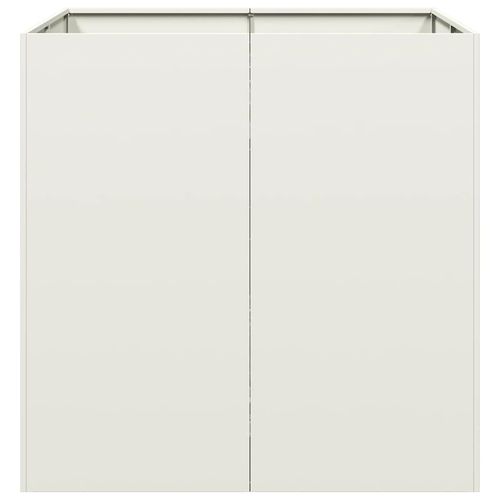 Doniczka Biała 80x80x80 cm Stalowa na Arena.pl