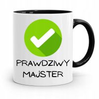Kubek Czarny Budowlańca Majstra Fachowca Prezent Z Nadrukiem Ze Zdjęciem