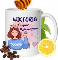 Kubek Dla Wiktorii Koleżanki Przyjaciółki Prezent Z Nadrukiem Biały 330Ml