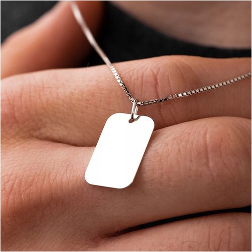 Nieśmiertelnik z grawerem z imionami rodziny męski naszyjnik srebro 925 na Arena.pl