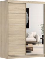 Szafa przesuwna VISTA 05 150x61 SONOMA/SONOMA+LUSTRO półki PRODUCENT