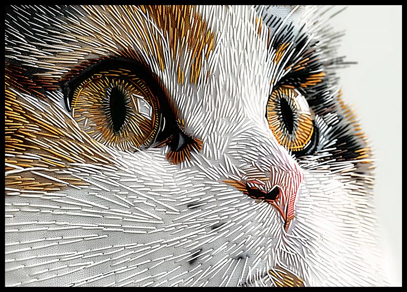 Plakat 84x59,5cm Nitkowany Kot zdjęcie 2