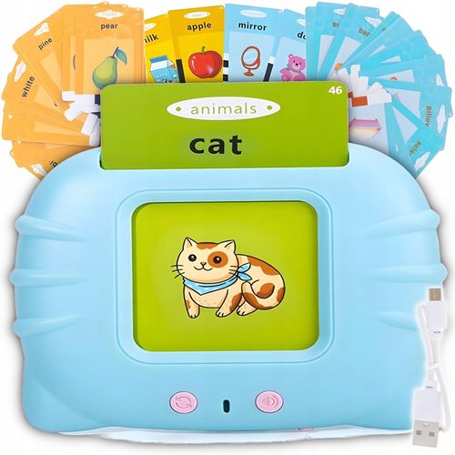 Czytnik Kart Nauka Słów Języka Angielskiego dla Dzieci 112 Kart 224 Słówek na Arena.pl