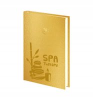 PLANER spa notatnik tyg. ksiażkowy kalendarz A5 złoty srebrny 2026 grawer