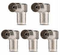 Zestaw 5x Wtyk Antenowy RF Żeński Kątowy 6,8mm CONOTECH NS-125 Cynk