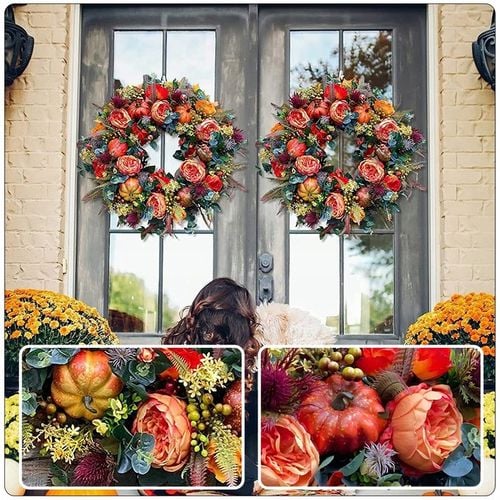 Wieniec na Święto Dziękczynienia Jesienny wieniec na drzwi Trwały na Arena.pl