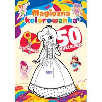 kolorowanka. magiczna + 50 naklejek malowanka dla dzieci