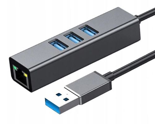 KARTA SIECIOWA HUB USB 3.0 GIGABIT LAN 1000Mb RJ45 na Arena.pl